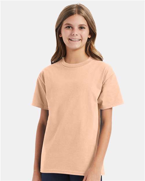 Custom Embroidered  Hanes Authentic Youth T-Shirt 5450 Candy Orange