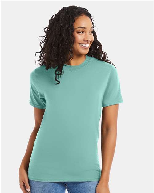 Custom Embroidered  Hanes Beefy-T® T-Shirt 5180 Clean Mint
