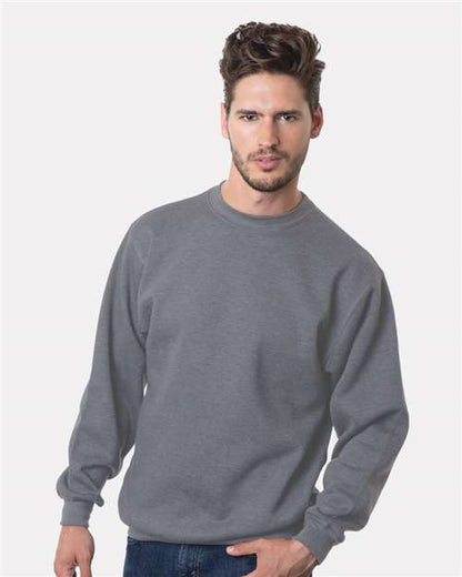 Custom Embroidered  Bayside USA-Made Crewneck Sweatshirt 1102 Charcoal