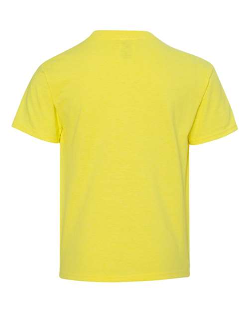 JERZEES Dri-Power® Youth 50/50 T-Shirt 29BR Neon Pink Custom Embroidered Business Logo