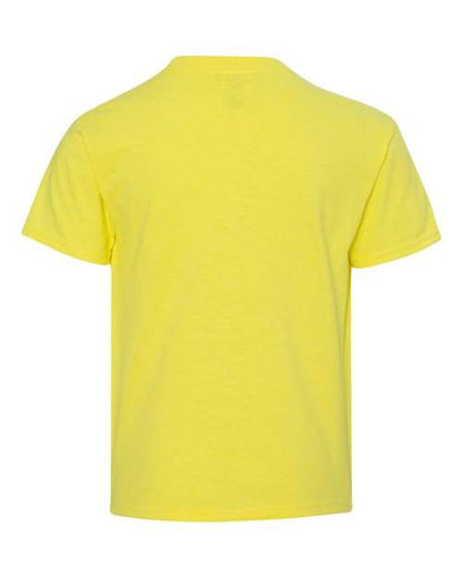 JERZEES Dri-Power® Youth 50/50 T-Shirt 29BR Neon Pink Custom Embroidered Business Logo