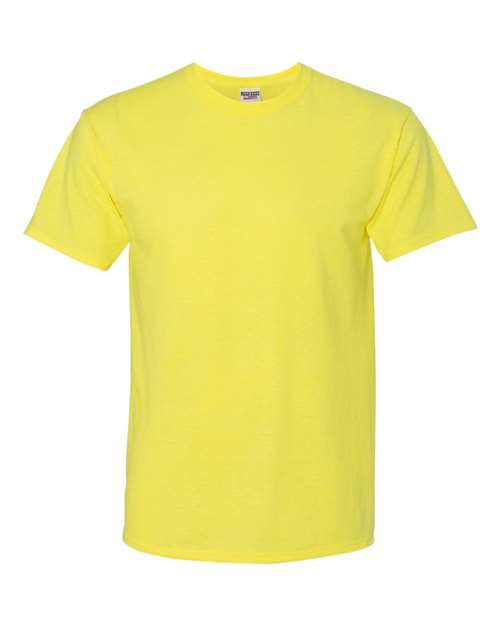 JERZEES Dri-Power® 50/50 T-Shirt 29MR Neon Yellow Custom Embroidered Business Logo