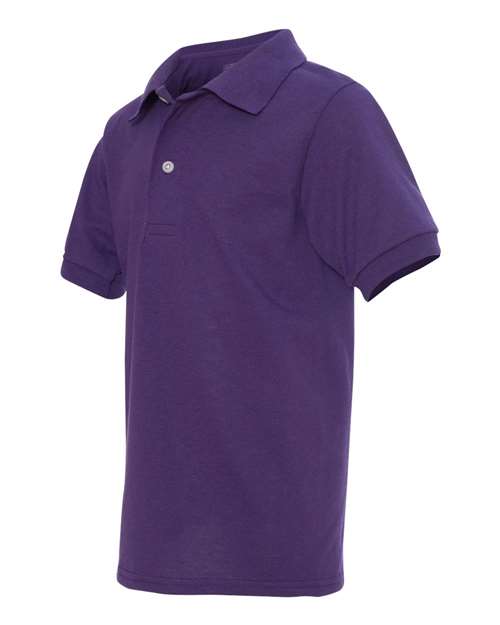 JERZEES SpotShield™ Youth 50/50 Polo 437YR Custom Embroidered Business Logo