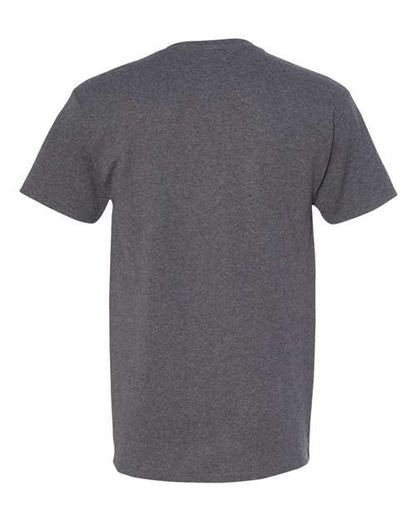 JERZEES Dri-Power® 50/50 Pocket T-Shirt 29MPR Black Heather Custom Embroidered Business Logo