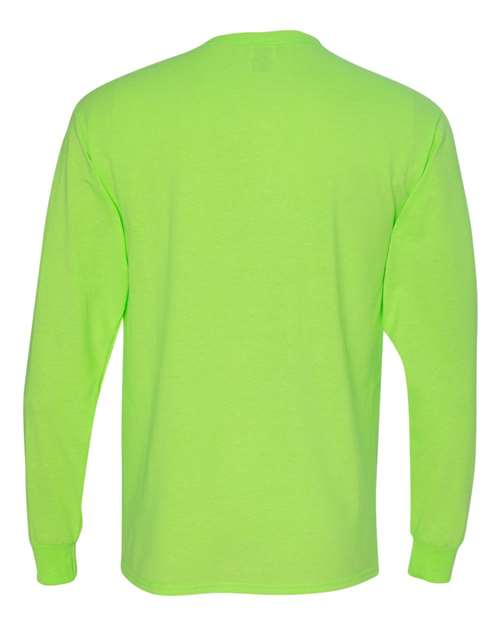 JERZEES Dri-Power® Long Sleeve 50/50 T-Shirt 29LSR Maroon Custom Embroidered Business Logo