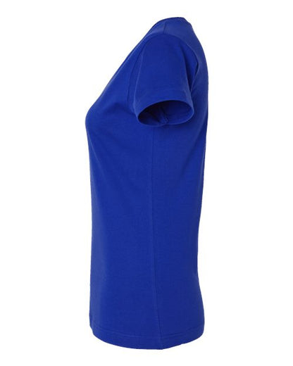 LAT Women's Fine Jersey V-Neck Tee 3507 Royal