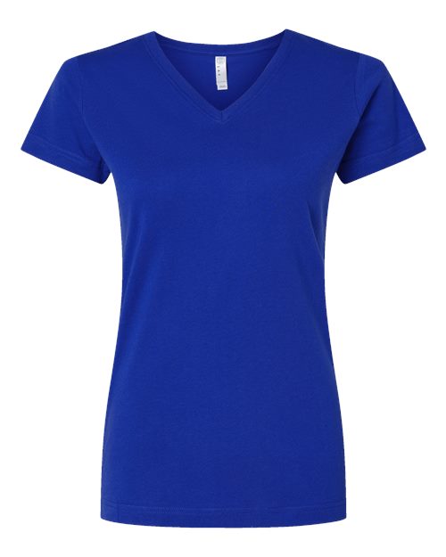LAT Women's Fine Jersey V-Neck Tee 3507 Royal