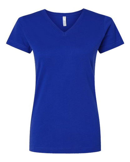 LAT Women's Fine Jersey V-Neck Tee 3507 Royal