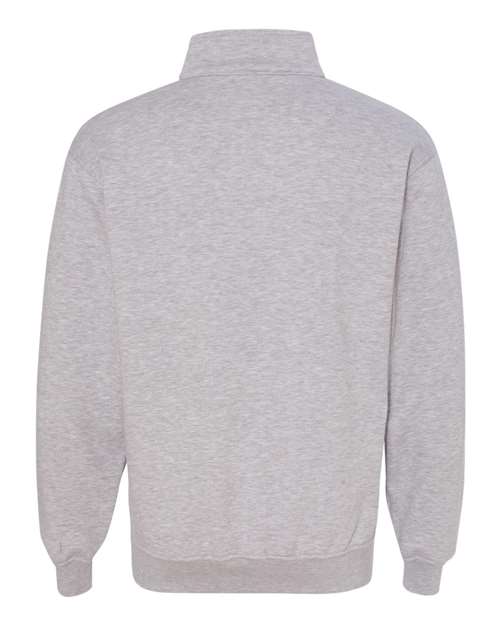 Custom EmbroideredBayside Unisex USA-Made Quarter-Zip Sweatshirt 3867 Dark Ash
