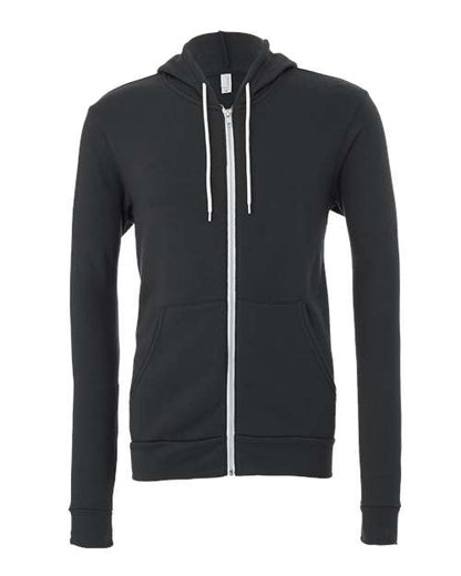 BELLA + CANVAS Sponge Fleece Full-Zip Hoodie 3739 Dark Grey