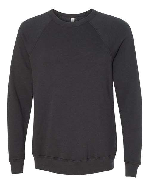 BELLA + CANVAS Sponge Fleece Raglan Crewneck Sweatshirt 3901 Custom Embroidered Business Logo