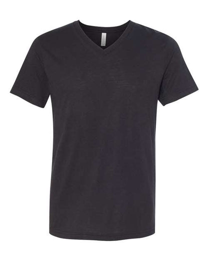 BELLA + CANVAS Triblend V-Neck Short Sleeve Tee 3415 Solid Black Triblend