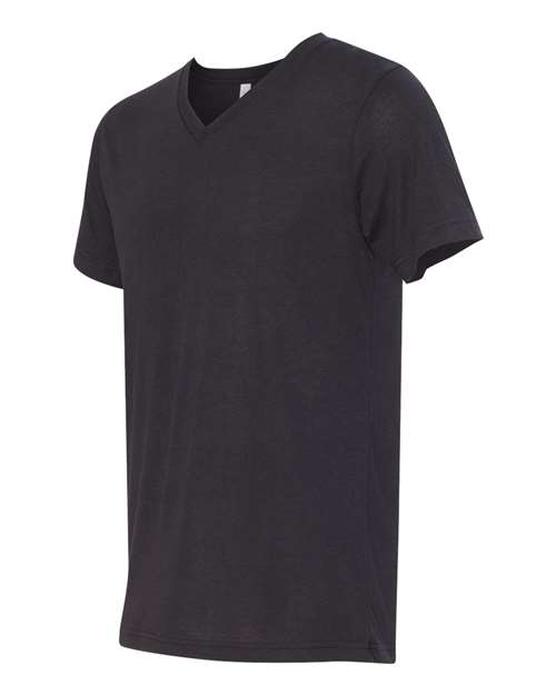 BELLA + CANVAS Triblend V-Neck Short Sleeve Tee 3415 Solid Black Triblend