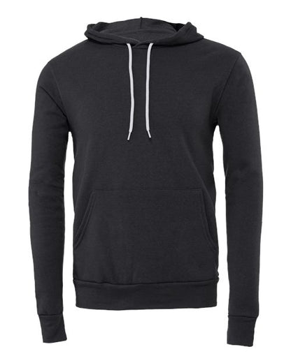 BELLA + CANVAS Sponge Fleece Hoodie 3719 Dark Grey Custom Embroidered Business Logo