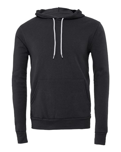 BELLA + CANVAS Sponge Fleece Hoodie 3719 Dark Grey Custom Embroidered Business Logo
