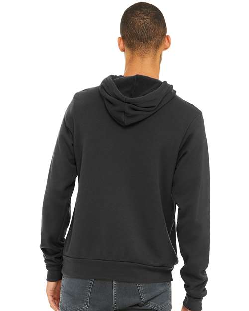 BELLA + CANVAS Sponge Fleece Hoodie 3719 Dark Grey Custom Embroidered Business Logo