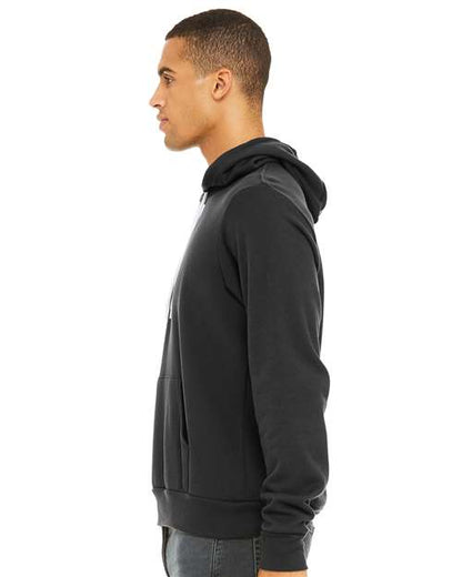 BELLA + CANVAS Sponge Fleece Hoodie 3719 Dark Grey Custom Embroidered Business Logo