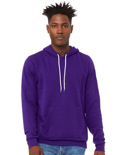 BELLA + CANVAS Sponge Fleece Hoodie 3719 Teal Custom Embroidered Business Logo