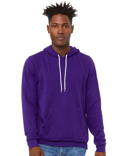 BELLA + CANVAS Sponge Fleece Hoodie 3719 Teal Custom Embroidered Business Logo