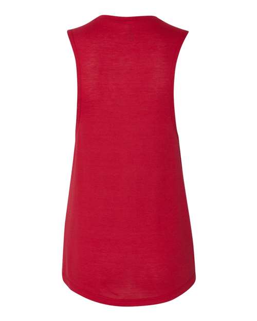 BELLA + CANVAS Women's Flowy Scoop Muscle Tank 8803 Red