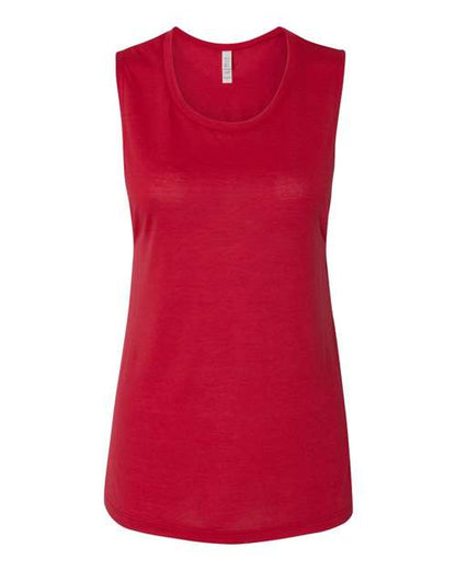 BELLA + CANVAS Women's Flowy Scoop Muscle Tank 8803 Red