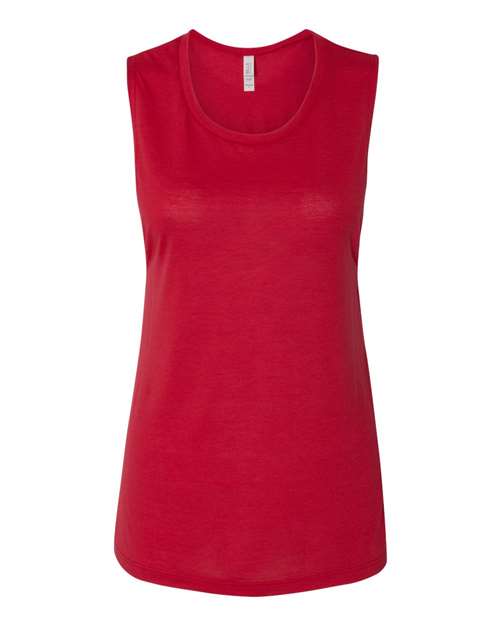 BELLA + CANVAS Women's Flowy Scoop Muscle Tank 8803 Red