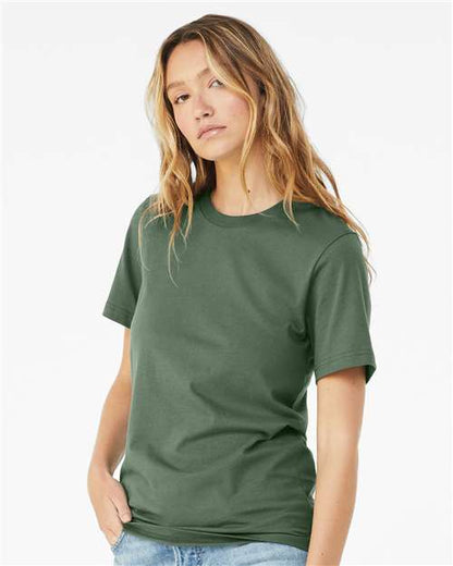 BELLA + CANVAS Jersey Tee 3001 Pine Custom Embroidered Business Logo