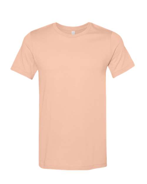 BELLA + CANVAS Jersey Tee 3001 Peach Custom Embroidered Business Logo