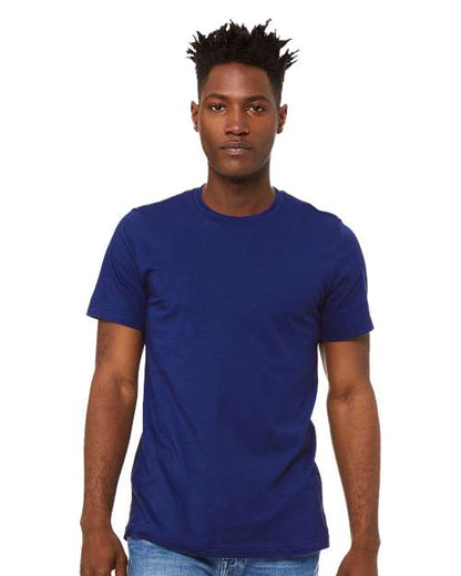 BELLA + CANVAS Jersey Tee 3001 Team Navy Custom Embroidered Business Logo