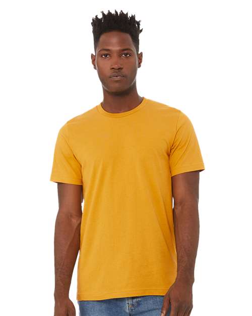 BELLA + CANVAS Jersey Tee 3001 Mustard Custom Embroidered Business Logo