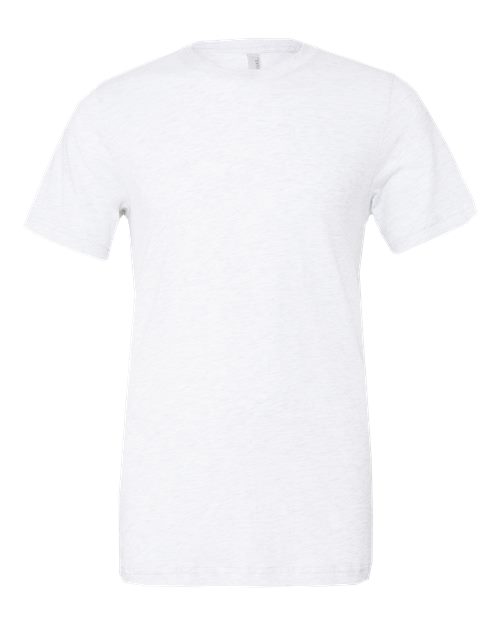 BELLA + CANVAS Triblend Tee 3413 Solid White Triblend Custom Embroidered Business Logo