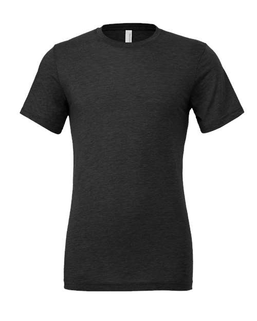 BELLA + CANVAS Triblend Tee 3413 Solid Dark Grey Triblend Custom Embroidered Business Logo
