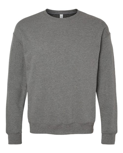 BELLA + CANVAS Sponge Fleece Drop Shoulder Crewneck Sweatshirt 3945 Custom Embroidered Business Logo