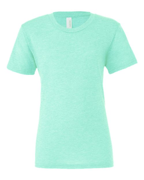 BELLA + CANVAS Triblend Tee 3413 Mint Triblend Custom Embroidered Business Logo