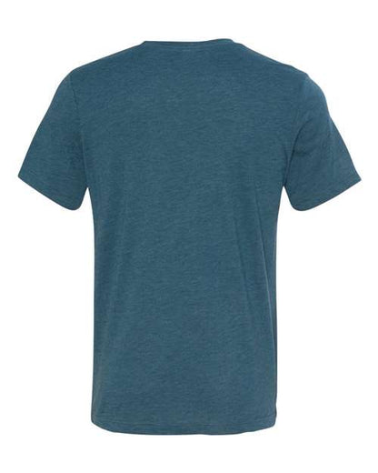 BELLA + CANVAS Triblend Tee 3413 Spring Green Triblend Custom Embroidered Business Logo