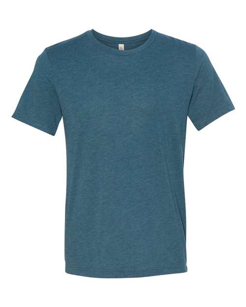 BELLA + CANVAS Triblend Tee 3413 Steel Blue Triblend Custom Embroidered Business Logo