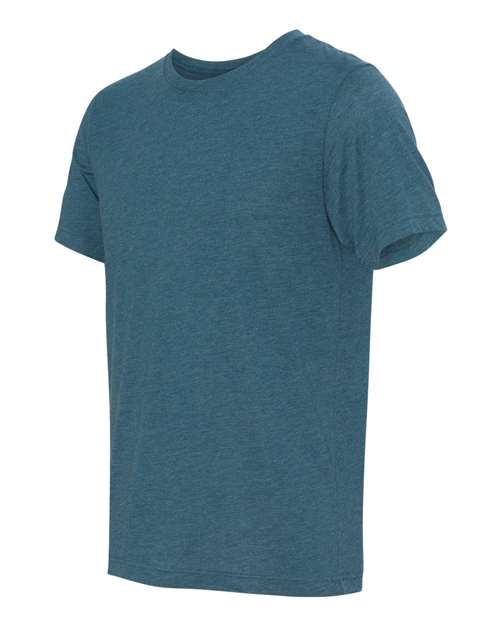 BELLA + CANVAS Triblend Tee 3413 Spring Green Triblend Custom Embroidered Business Logo