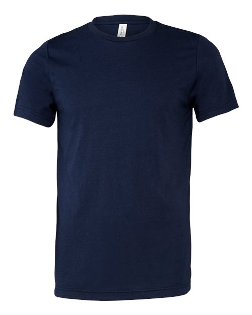 BELLA + CANVAS Triblend Tee 3413 Solid Navy Triblend Custom Embroidered Business Logo