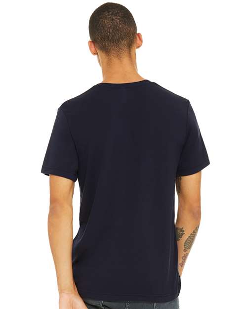 BELLA + CANVAS Triblend Tee 3413 Solid Navy Triblend Custom Embroidered Business Logo