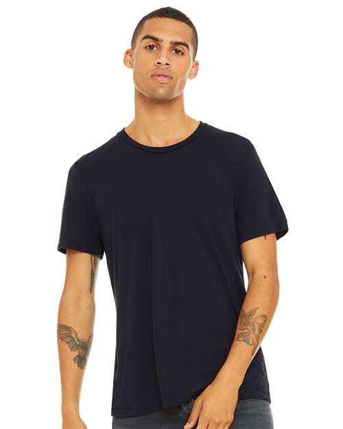 BELLA + CANVAS Triblend Tee 3413 Solid Natural Triblend Custom Embroidered Business Logo
