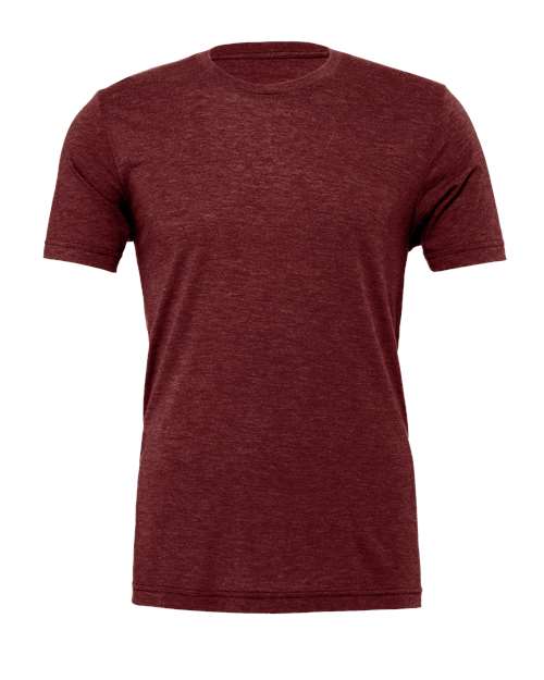 BELLA + CANVAS Triblend Tee 3413 Cardinal Triblend Custom Embroidered Business Logo