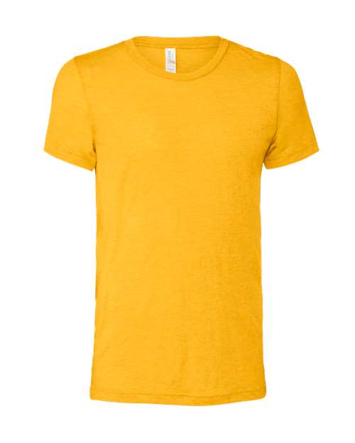 BELLA + CANVAS Triblend Tee 3413 Yellow Gold Triblend Custom Embroidered Business Logo