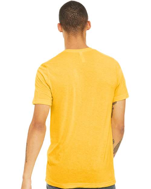 BELLA + CANVAS Triblend Tee 3413 Yellow Gold Triblend Custom Embroidered Business Logo