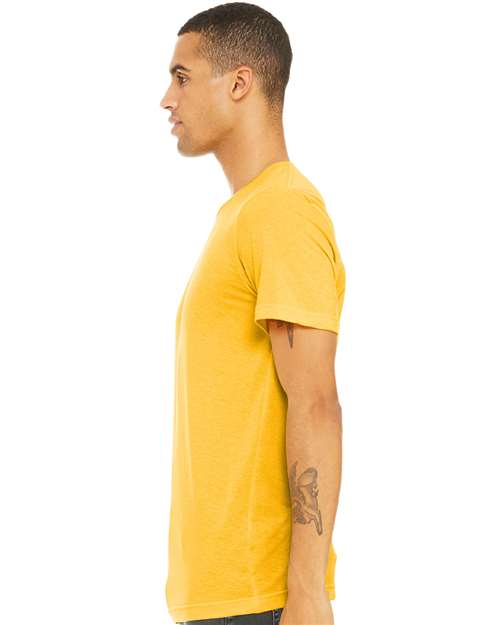 BELLA + CANVAS Triblend Tee 3413 Yellow Gold Triblend Custom Embroidered Business Logo