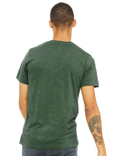 BELLA + CANVAS Triblend Tee 3413 Grass Green Triblend Custom Embroidered Business Logo