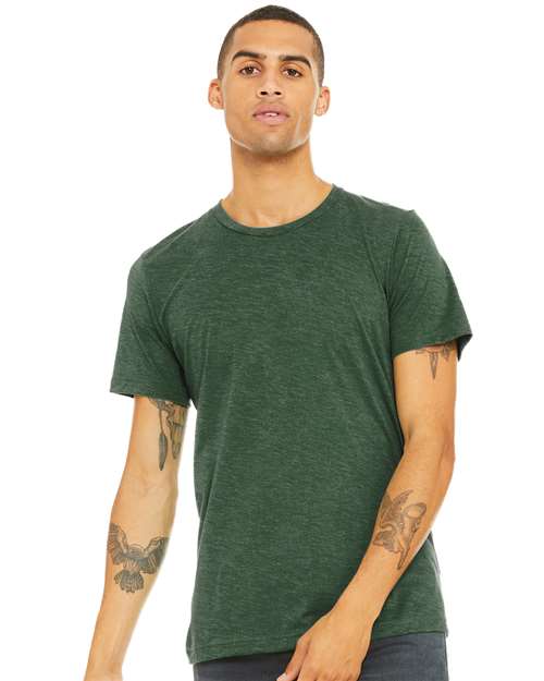 BELLA + CANVAS Triblend Tee 3413 Espresso Triblend Custom Embroidered Business Logo