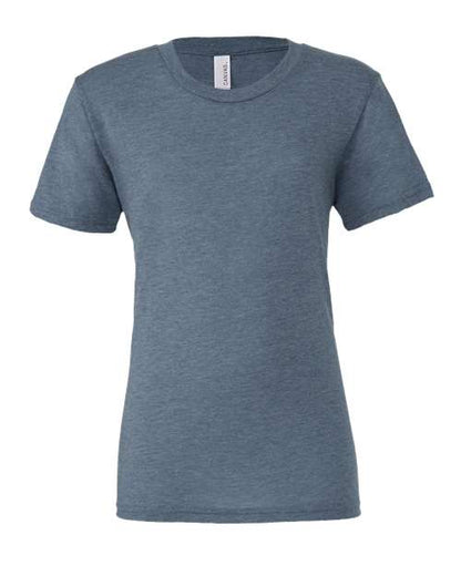BELLA + CANVAS Triblend Tee 3413 Dark Lavender Triblend Custom Embroidered Business Logo