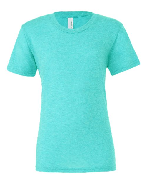 BELLA + CANVAS Triblend Tee 3413 Sea Green Triblend Custom Embroidered Business Logo