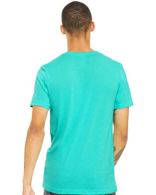 BELLA + CANVAS Triblend Tee 3413 Sea Green Triblend Custom Embroidered Business Logo
