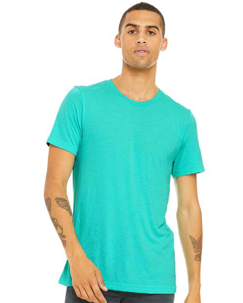 BELLA + CANVAS Triblend Tee 3413 Sand Dune Triblend Custom Embroidered Business Logo